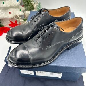 Dior men’s embassy black leather Oxford shoes, size 42 made in Italy